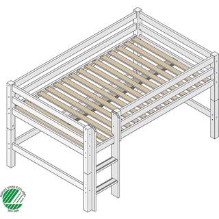 Hoppekids ECO Luxury halvhøj seng med stige, 120x200