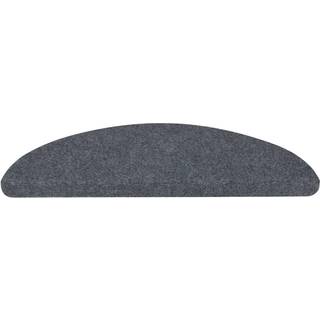 selvklæbende trappemåtter 15 stk. 56x17x3 cm grå