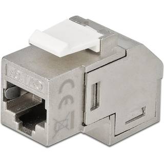 Delock Cat 6a STP RJ45 til RJ45 Keystone stik - Vinklet