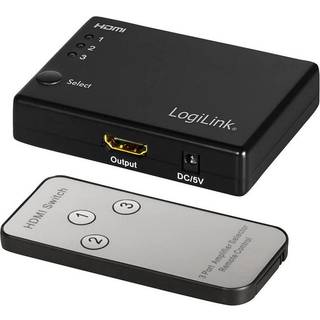 LogiLink HDMI switch 3x1-Port 1080p/60 Hz HDCP CEC RC