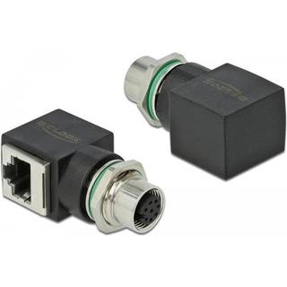 Delock Network Adapter M12 - 8 pin hun til RJ45 jack