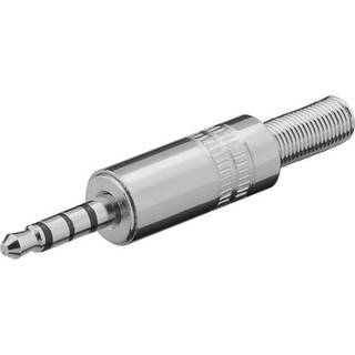 3.5 mm. Minijack 4-polet han stik, metal | PRIS-MATCH