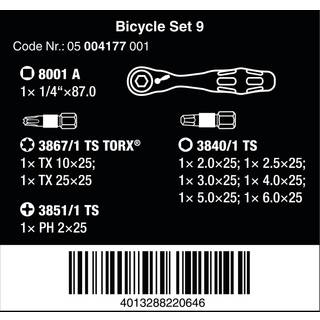 Wera Bicycle Set 9, 10 dele