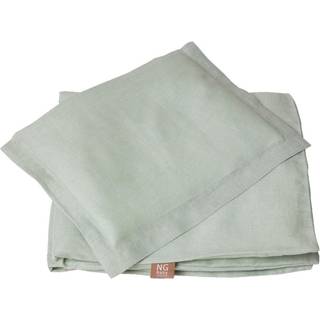 NG Baby Sengetøjssæt Linned Klapvogn/Vugge Sage Green One Size      Unisex