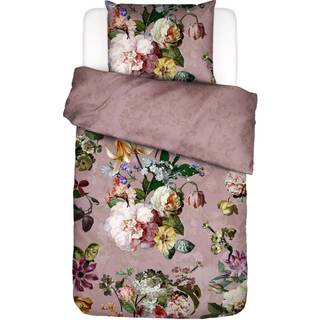 Blomstret sengetøj - 140x220 cm - Fleur Woodrose - Vendbart sengesæt i 100% bomuldssatin - Essenza sengetøj