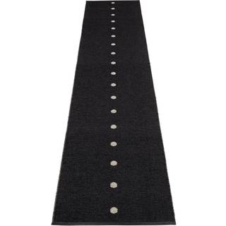 Pappelina Peg Rug 70x450 Cm Black/lin - Mønstrede tæpper Polyester Sort - PEX745