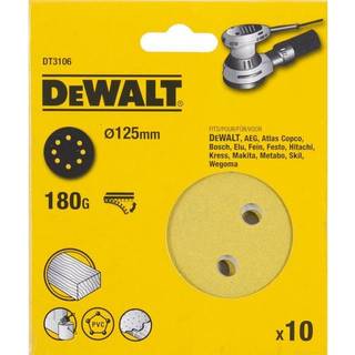 Dewalt 538586 Sandpapir 125mm 10-pak K180