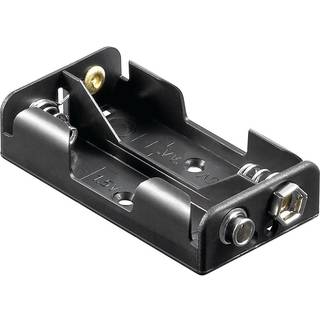 Batteriholder til 2 x AA / R06 (med Snap-On tilslutning) - Serielt forbundet