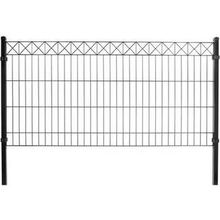 HORTUS panelhegn med dekorations "X", hegnspakke 8 fag -sort