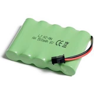 Batteri NI-MH 6V 500mAh (nyt stik - sort)