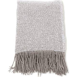 Venture Design Toby plaid Hvid/lysegrå 170 x 130 cm