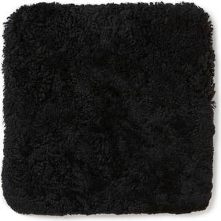 Skinnwille, Curly siddehynde fåreskind 40x40 cm Black