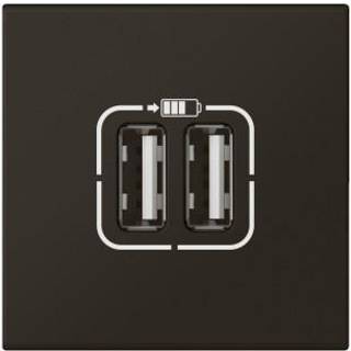 Legrand Mosaic usb lader 2xa 2.4a 2m mat sort