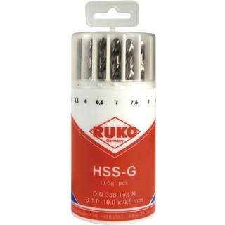 Ruko 215225 Spiralborsæt formalet, koboltlegeret, 19 stk