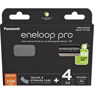 Panasonic eneloop Pro AA Genopladelige batterier 4 stk. BK-3HCDEC4BE
