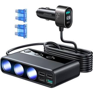 Joyroom 9-port 154W biloplader 5x USB-A / 1x USB-C PD 3 x cigaret-indgange