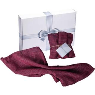 Kosta Linnewäfveri 416157 eliza sæt 1+6 Vinrød One size
