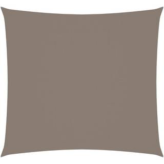 solsejl 3,6x3,6 m oxfordstof firkantet gråbrun