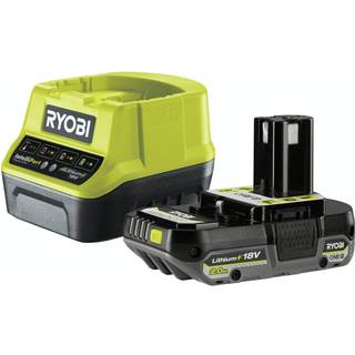 Ryobi 18V One+  Startsæt  Lader & 2,0 Ah batteri RC18120-120C ✓ På lager - klar til levering og afhentning