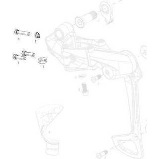 B-/endepositionsskruvsæt SRAM X01 Eagle