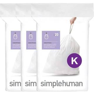 Skraldeposer, kode K, 35-45 L / 60 stk, plastik - simplehuman
