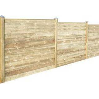 HORTUS plankehegn, 4 fag, med topprofil, flad afslutning og 5 mellem stolper - 170 cm