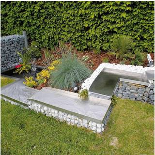Ubbink Edelstahl-Bachlauf WOLGA Element 90° Ecke Links