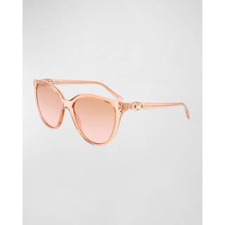Salvatore Ferragamo SF 1056S 838 57 Solbriller Kvinder Lyserød - Transparent Peach Pink - 57mm