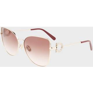 Ferragamo Kvinde SF296SR 703 Solbriller Metal Gul Brun Cat Eye Fotokromatisk Skygge
