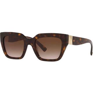 Valentino Kvinde VA4097 500213 Outlet solbriller Plast Havana Brun Firkantet Normal Skygge