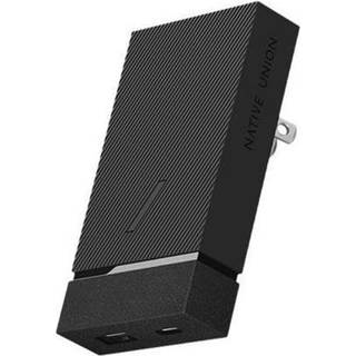 Native Union Smart Hub 20W Vægoplader / Rejseadapter m. USB-A & USB-C - Sort