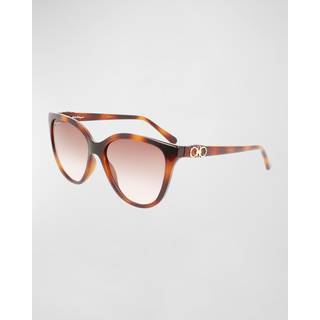 Ferragamo Kvinde SF1056S 240 Solbriller Bio-injekt Havana Brun Cat Eye Normal Skygge