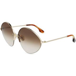 Victoria Beckham Kvinde VB220S 702 Solbriller Metal Guld Brun Pantos Skygge