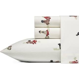 Eddie Bauer - Queen Sheet Set Warm Breathable Cotton Flannel Bedding With Deep Pockets b?rstet for ekstra bl?dhed Hyggeligt boligindretning Oeko