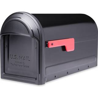 Arkitektoniske postkasser Barrington Galvanized Steel Post Mount Mailbox kompatibilitetskode F 7900-1B-R-10 sort stor kapacitet