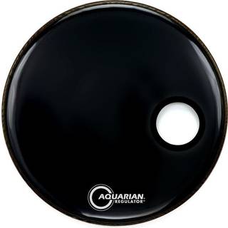 Aquarian RSM24BK Regulator Port/Ring 24" Black Resonant trommeskind