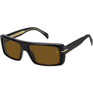DAVID BECKHAM Mand DB 7063/S 807/70 Solbriller Acetat Sort Brun Firkantet