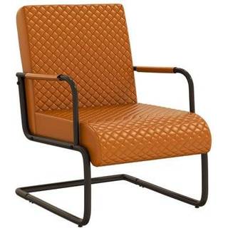 Stol Med Cantilever Kunstlæder - Lysegrå