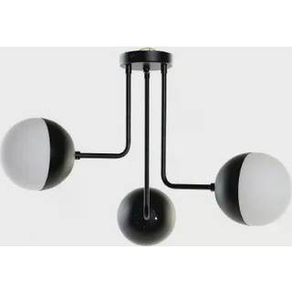 Loftslampe DKD Home Decor Hvid Sort Metal Krystal 220 V 50 W (61 x 58 x 46 cm)