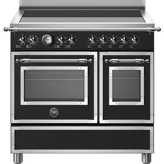 Induktionskogeplade Heritage, 90 cm, 5 zoner, dobbelt ovn, mat sort - Bertazzoni