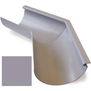 Plastmo udvendig gering, PVC, grå, 45° - nr. 12