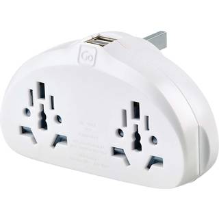 Go Travel Adapter Worldwide Duo - Hvid