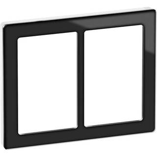 LK FUGA Pure 66 Design ramme 2x1½ modul, sort/hvid glas