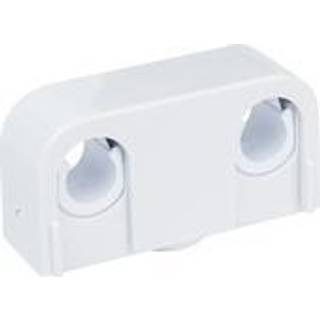 Gelia Rørklemme, dobbelt snap, 10-16 mm, CC 40 mm, hvid, 2-pak