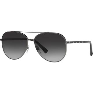 Valentino Kvinde VA2047 30398G Outlet solbriller Metal Rifle tønde Sort Geometrisk Skygge