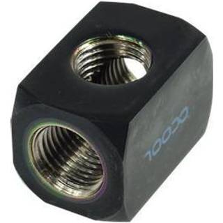 Alphacool 17030 HF Forbindelsesminal tee T -stykke Round G1/4 - Deep Black Water Cooling Fittings