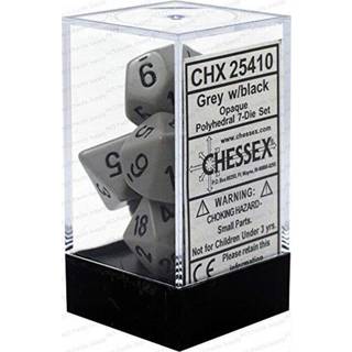 Opaque Grey with Black Dice Set - Rollespilsterninger - Chessex