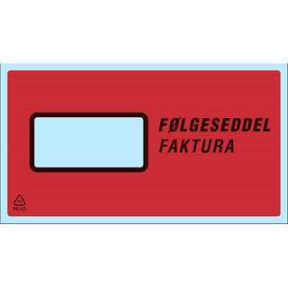 Følgeseddellommer 225x122mm med tryk "Følgeseddel/Faktura"