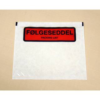 Følgeseddellommer 122x110mm med tryk "Følgeseddel"
