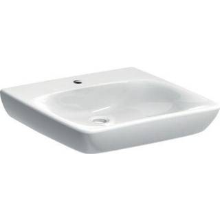 Geberit Renova Comfort håndvask barrier-free: B=60cm, T=55cm, Hanehul=Midtpå, Overløb=Uden, Hvid